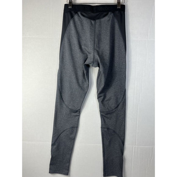 Reebok Mens Leggings Size L Gray & Black Compression Workout Running Breathable - Picture 4 of 14